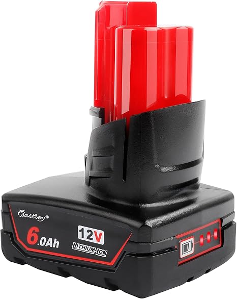 Waitley 12V 6.0Ah Battery Compatible with Milwaukee Power Tools