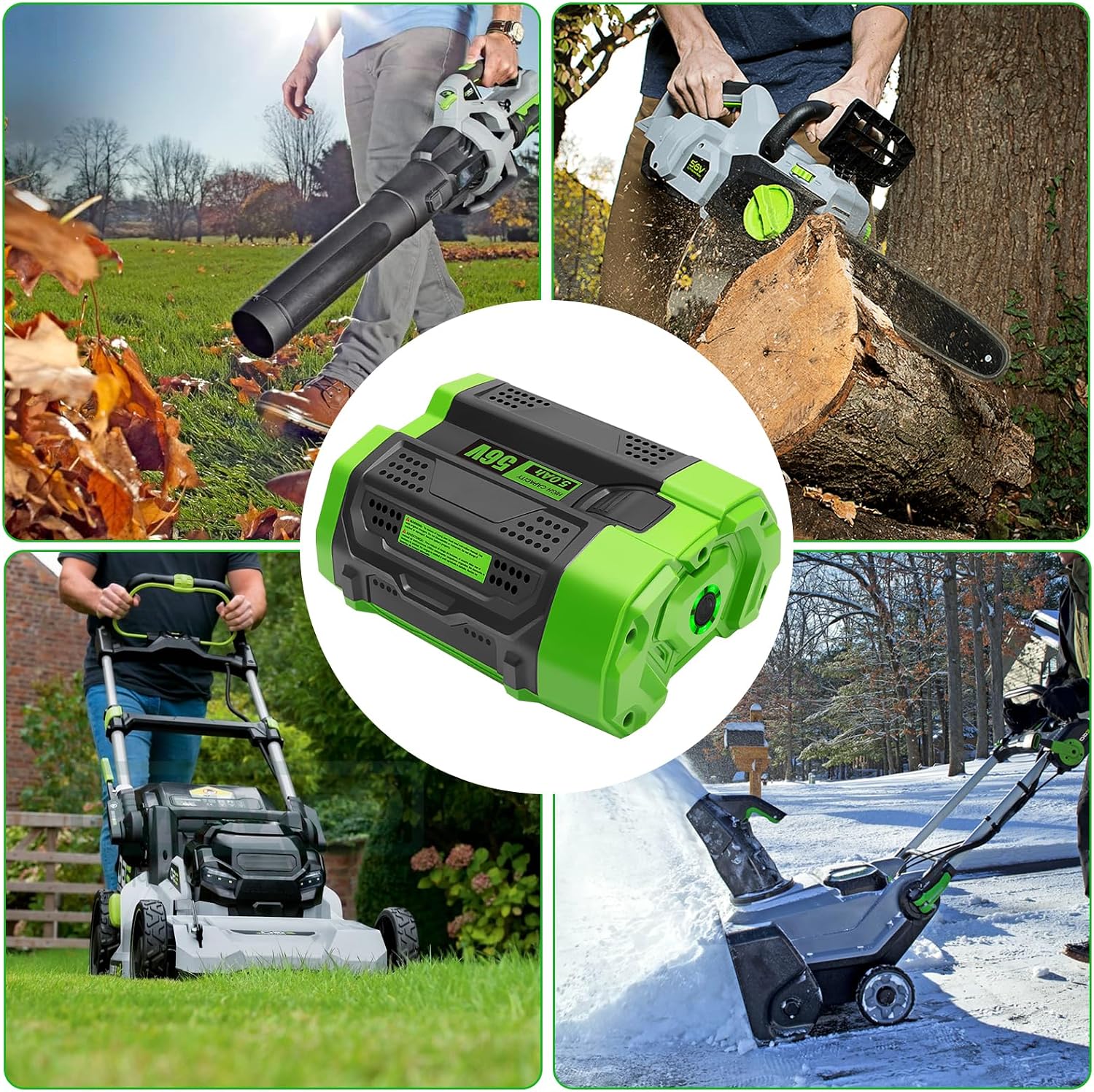 Waitley 56V 5Ah Battery Compatible with EGO Power Tools