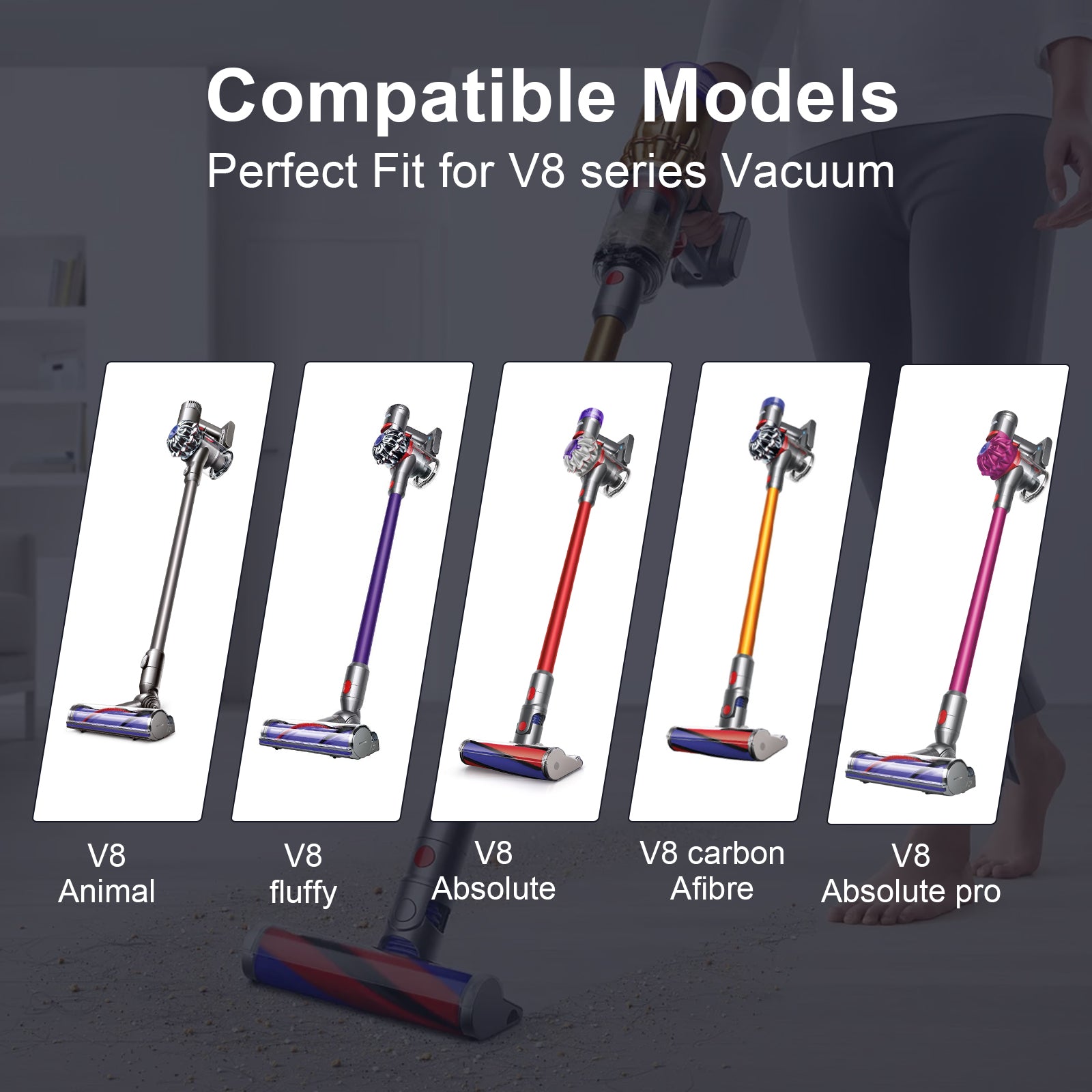 21.6V 6.0Ah V8 Battery Replacement for Dyson V8 Battery Li-ion V8 215681 967834-05 SV10 V8 Absolute V8 Animal V8 Motorhead V8 Fluffy V8 Cord-Free Handheld Vacuum