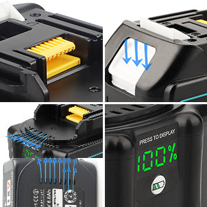 Waitley 18V 9Ah Battery Compatible with Makita Power Tools