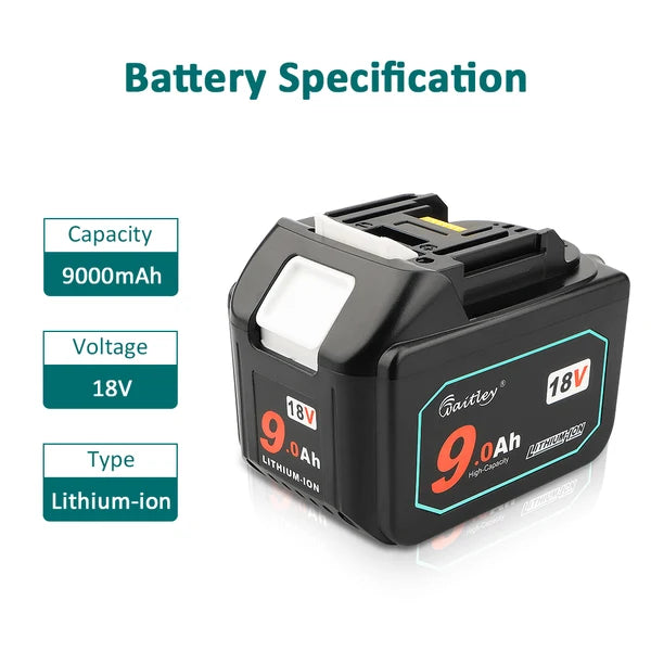 Waitley 18V 9Ah Battery Compatible with Makita Power Tools