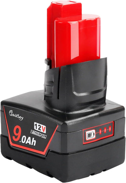 Waitley 12V 9.0Ah Battery Compatible with Milwaukee Power Tools