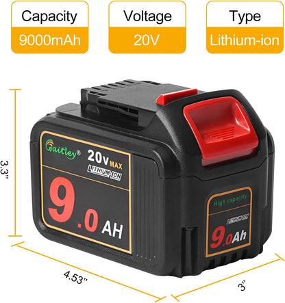 Waitley 20V 9.0Ah Battery Compatible with DEWALT Power Tools