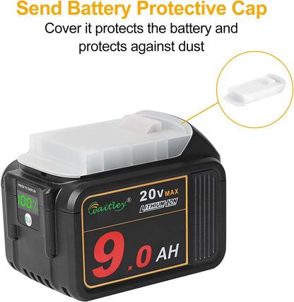 Waitley 20V 9.0Ah Battery Compatible with DEWALT Power Tools