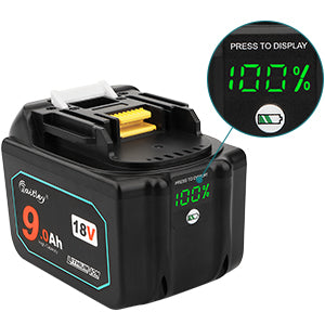 Waitley 18V 9.0Ah Replacement Battery Compatible For Makita BL1830 BL1840 BL1850 BL1860 BL1890 Lithium-Ion Battery Tools with LED Indicator
