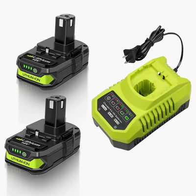 Waitley 18V 3.0Ah 2-Pack Batteries with Charger Compatible with Ryobi ONE+ Tools
