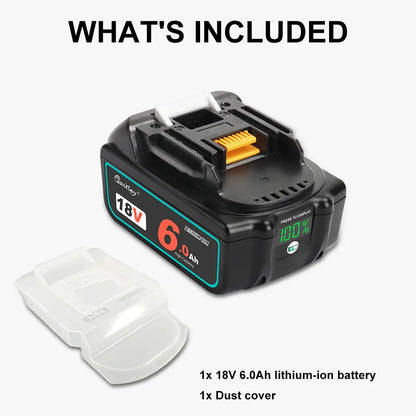 Waitley 18V 6.0Ah Replacement Battery Compatible with Makita Power Tools