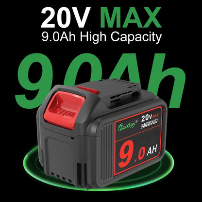 Waitley 2 Pack 20V 9.0Ah DCB209 Replacement Battery Compatible with DCB200 20V DCD DCF DCG Series Cordless Power Tools with LED Indicator