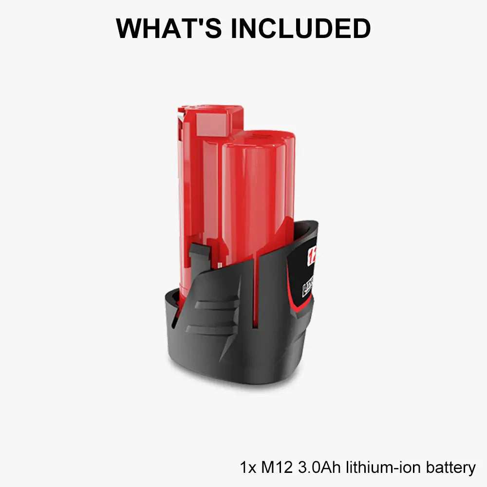 waitley 2 Pack 12V 3.0Ah Replacement Battery Compatible with Milwaukee 3Ah 48-11-2401 Li-Ion Battery 48-11-2420 48-11-2411 48-11-2440 48-11-2402 Tools