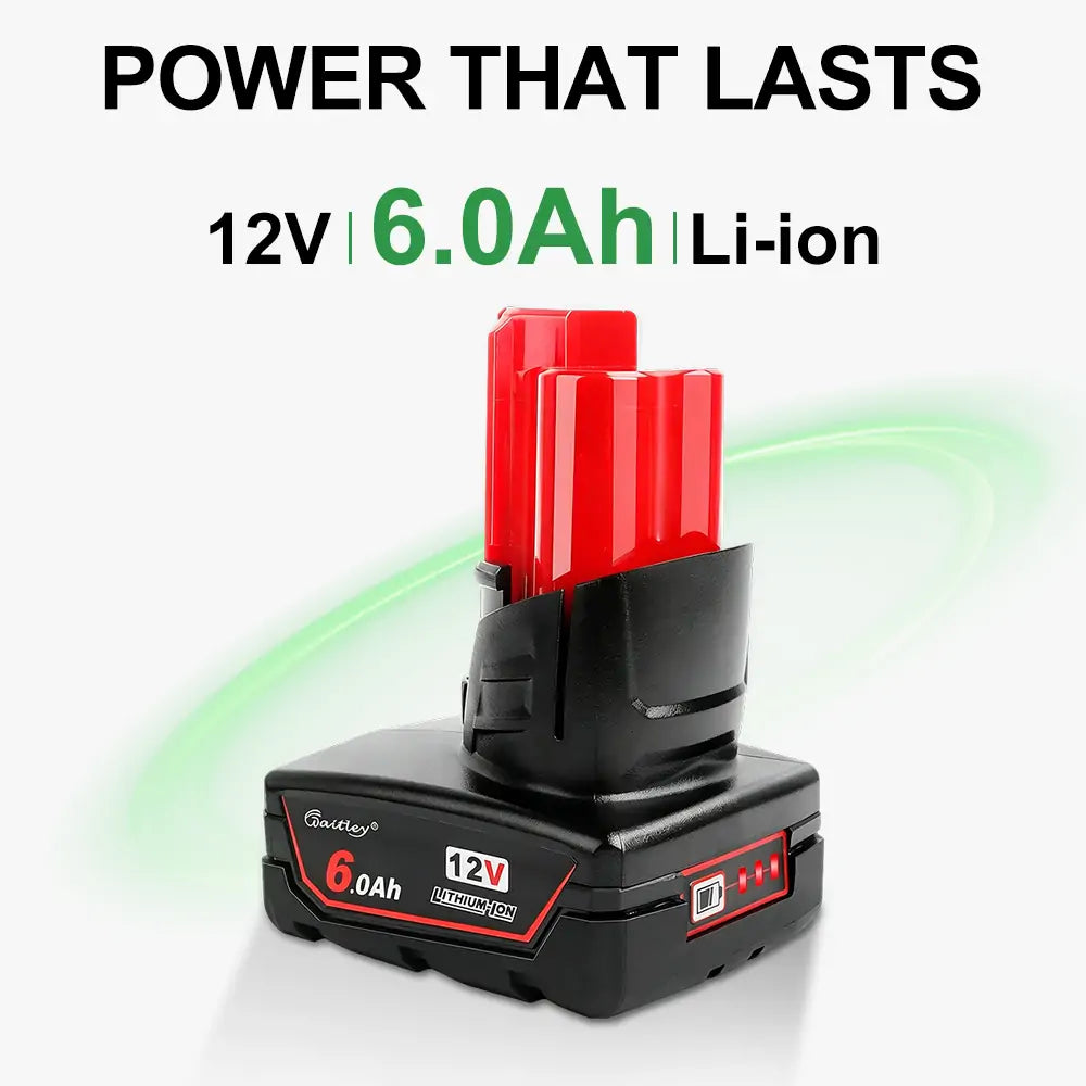 Waitley 12V 6.0Ah battery capacity and lithium-ion technology