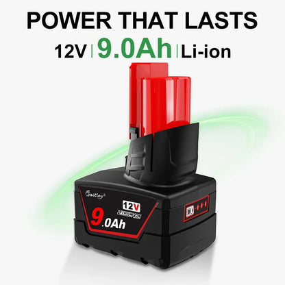 Waitley 2 Pack 12V 9Ah Replacement Battery Compatible with Milwaukee 12V Power Tools